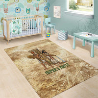 Neper and Nepit Area Rug Ancient Harvest and Fertility Design with Sickle and Grain