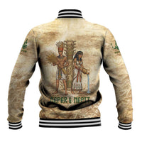 Neper and Nepit Baseball Jacket Ancient Harvest and Fertility Design with Sickle and Grain