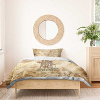 Neper and Nepit Bedding Set Ancient Harvest and Fertility Design with Sickle and Grain