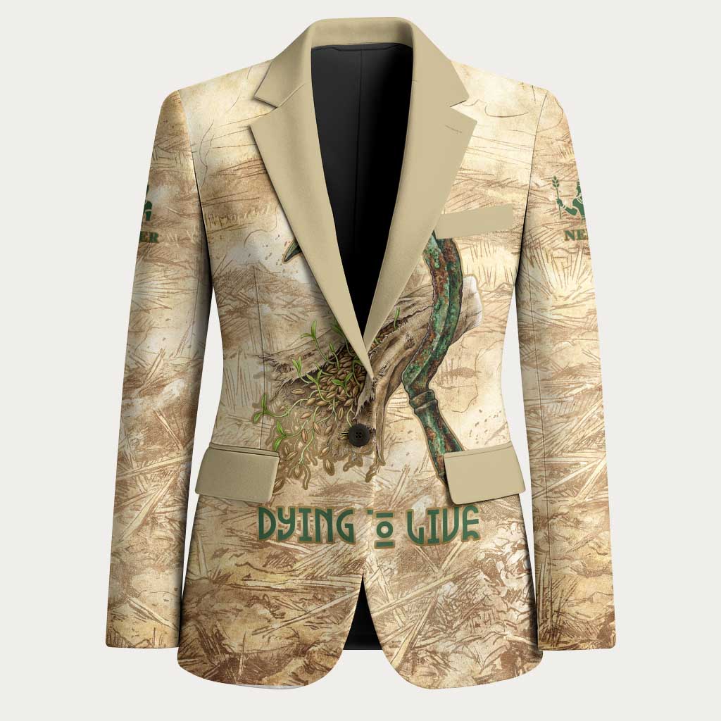 Neper and Nepit Blazer Ancient Harvest and Fertility Design with Sickle and Grain