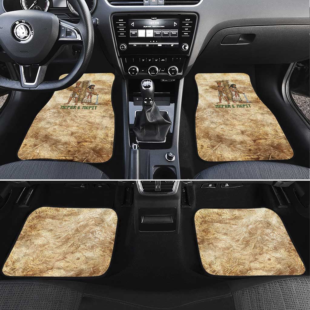 Neper and Nepit Car Mats Ancient Harvest and Fertility Design with Sickle and Grain