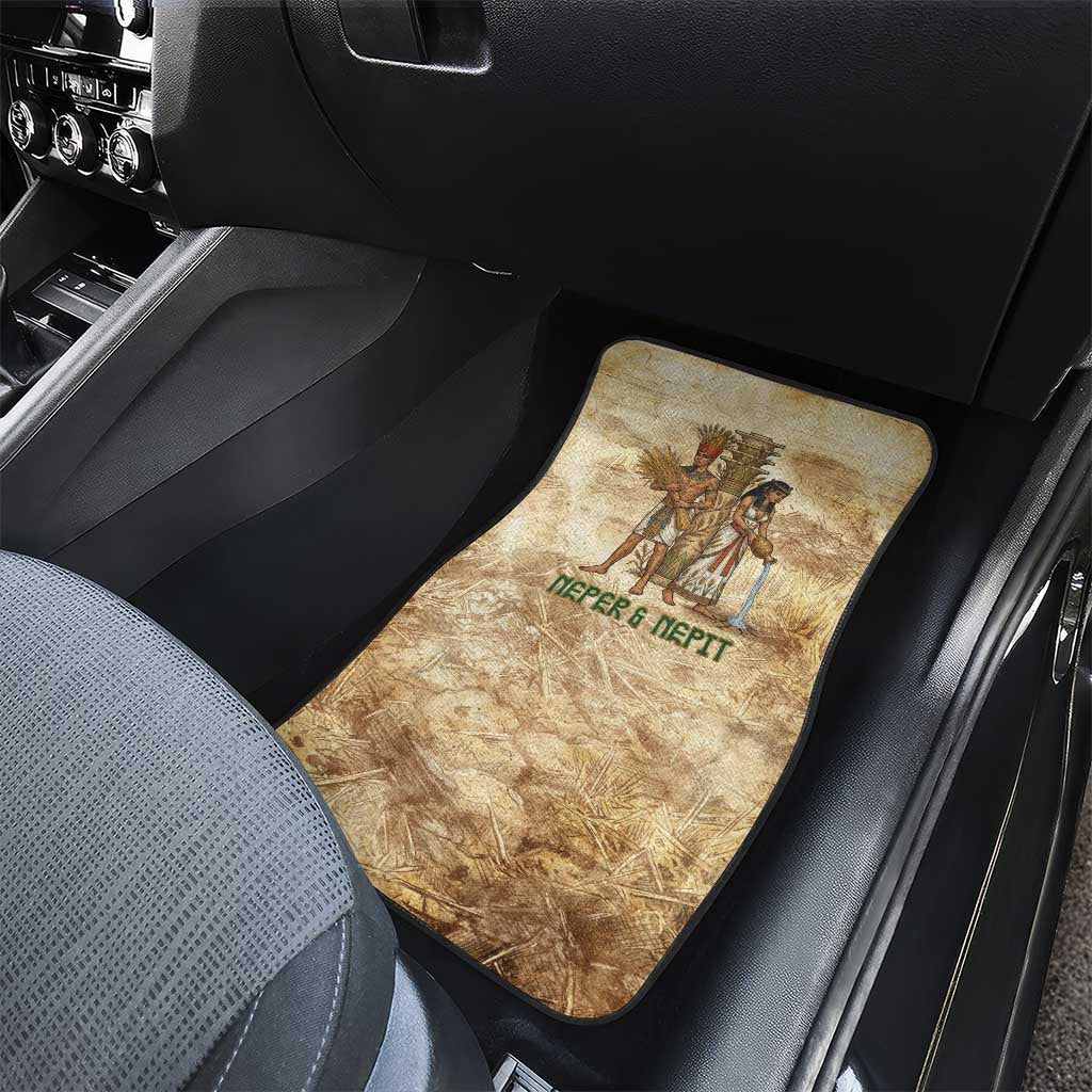 Neper and Nepit Car Mats Ancient Harvest and Fertility Design with Sickle and Grain