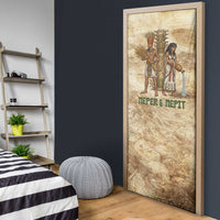 Neper and Nepit Door Cover Ancient Harvest and Fertility Design with Sickle and Grain