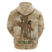 Neper and Nepit Hoodie Ancient Harvest and Fertility Design with Sickle and Grain