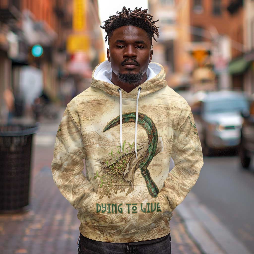Neper and Nepit Hoodie Ancient Harvest and Fertility Design with Sickle and Grain