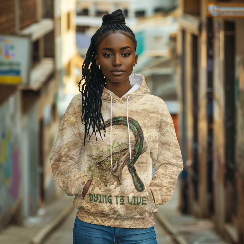 Neper and Nepit Hoodie Ancient Harvest and Fertility Design with Sickle and Grain