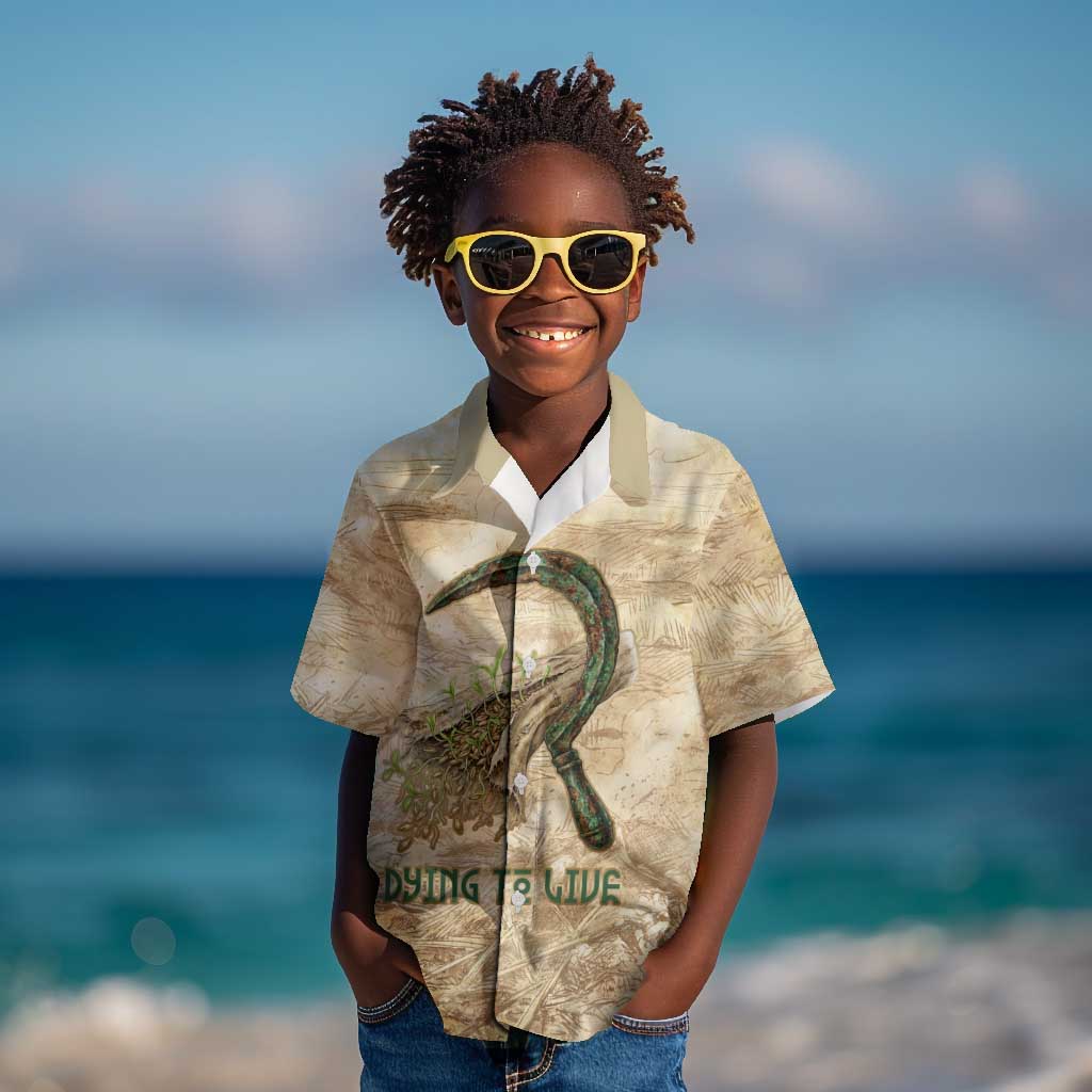 Neper and Nepit Kid Hawaiian Shirt Ancient Harvest and Fertility Design with Sickle and Grain