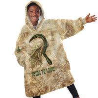 Neper and Nepit Kid Wearable Blanket Hoodie Ancient Harvest and Fertility Design with Sickle and Grain