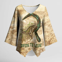 Neper and Nepit Kimono Sleeve Blouse Ancient Harvest and Fertility Design with Sickle and Grain