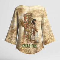Neper and Nepit Kimono Sleeve Blouse Ancient Harvest and Fertility Design with Sickle and Grain