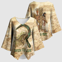 Neper and Nepit Kimono Sleeve Blouse Ancient Harvest and Fertility Design with Sickle and Grain