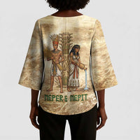 Neper and Nepit Kimono Sleeve Blouse Ancient Harvest and Fertility Design with Sickle and Grain