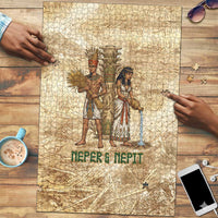 Neper and Nepit Puzzle Ancient Harvest and Fertility Design with Sickle and Grain