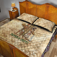 Neper and Nepit Quilt Bed Set Ancient Harvest and Fertility Design with Sickle and Grain