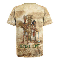 Neper and Nepit Rugby Jersey Ancient Harvest and Fertility Design with Sickle and Grain