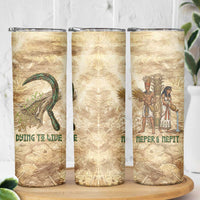Neper and Nepit Skinny Tumbler Ancient Harvest and Fertility Design with Sickle and Grain