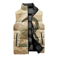 Neper and Nepit Sleeveless Puffer Jacket Ancient Harvest and Fertility Design with Sickle and Grain