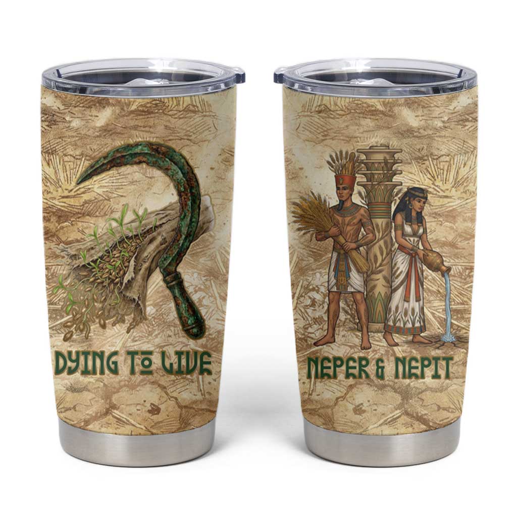 Neper and Nepit Tumbler Cup Ancient Harvest and Fertility Design with Sickle and Grain