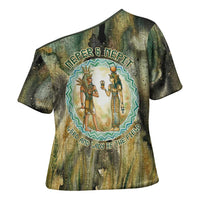 Neper and Nepit Cross Shoulder Shirt Ancient Egyptian Seed Awakening and Fertility