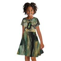 Neper and Nepit Kid Short Sleeve Dress Ancient Egyptian Seed Awakening and Fertility