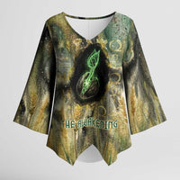 Neper and Nepit Kimono Sleeve Blouse Ancient Egyptian Seed Awakening and Fertility