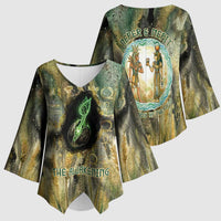 Neper and Nepit Kimono Sleeve Blouse Ancient Egyptian Seed Awakening and Fertility