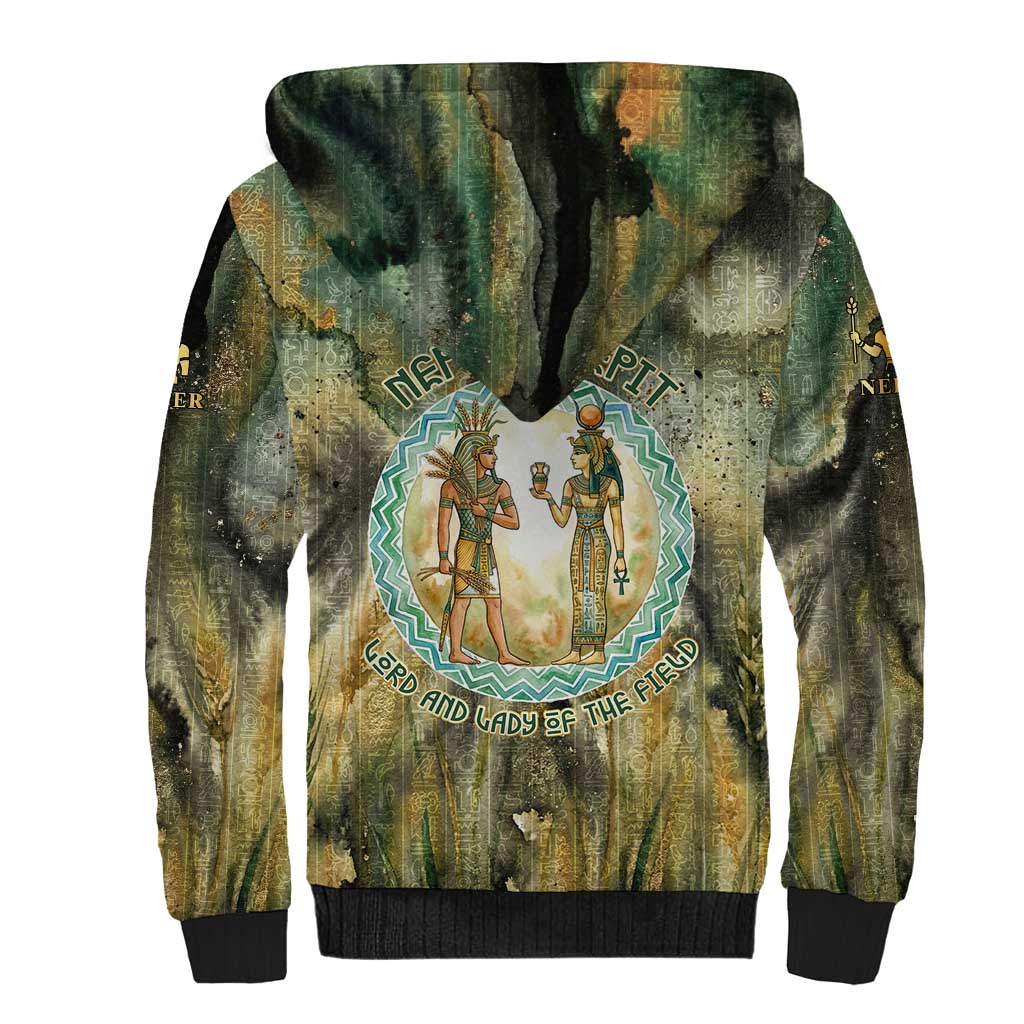 Neper and Nepit Sherpa Hoodie Ancient Egyptian Seed Awakening and Fertility