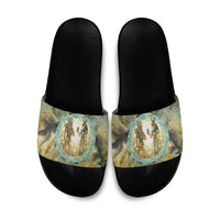 Neper and Nepit Slide Sandals Ancient Egyptian Seed Awakening and Fertility