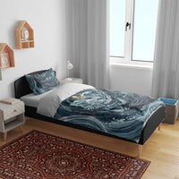 Egypt Nun and Naunet Bedding Set Primordial Water Gods Cosmic Ocean Infinite Waves