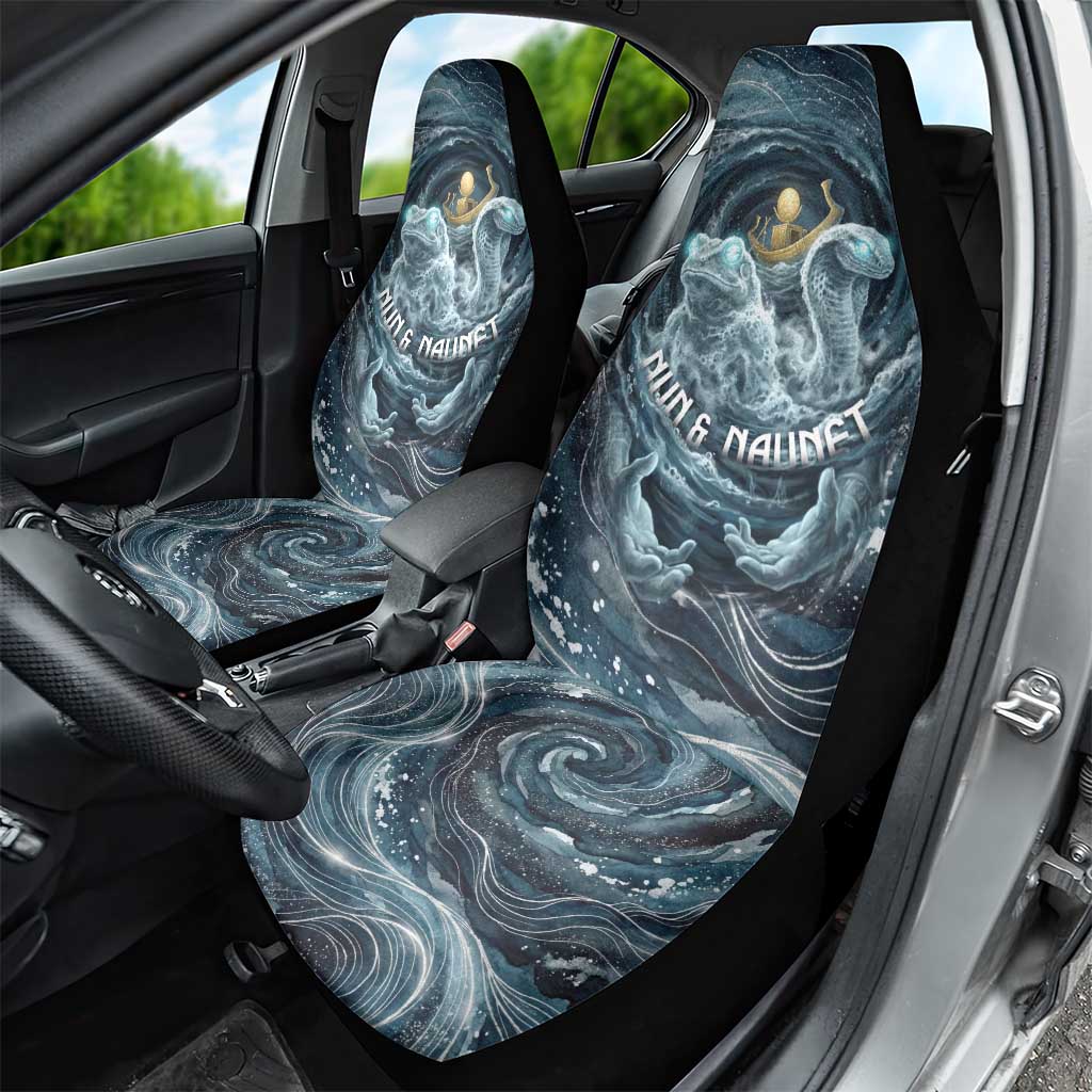 Egypt Nun and Naunet Car Seat Cover Primordial Water Gods Cosmic Ocean Infinite Waves