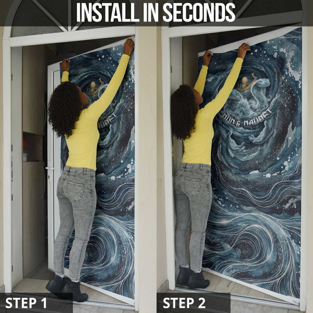 Egypt Nun and Naunet Door Cover Primordial Water Gods Cosmic Ocean Infinite Waves