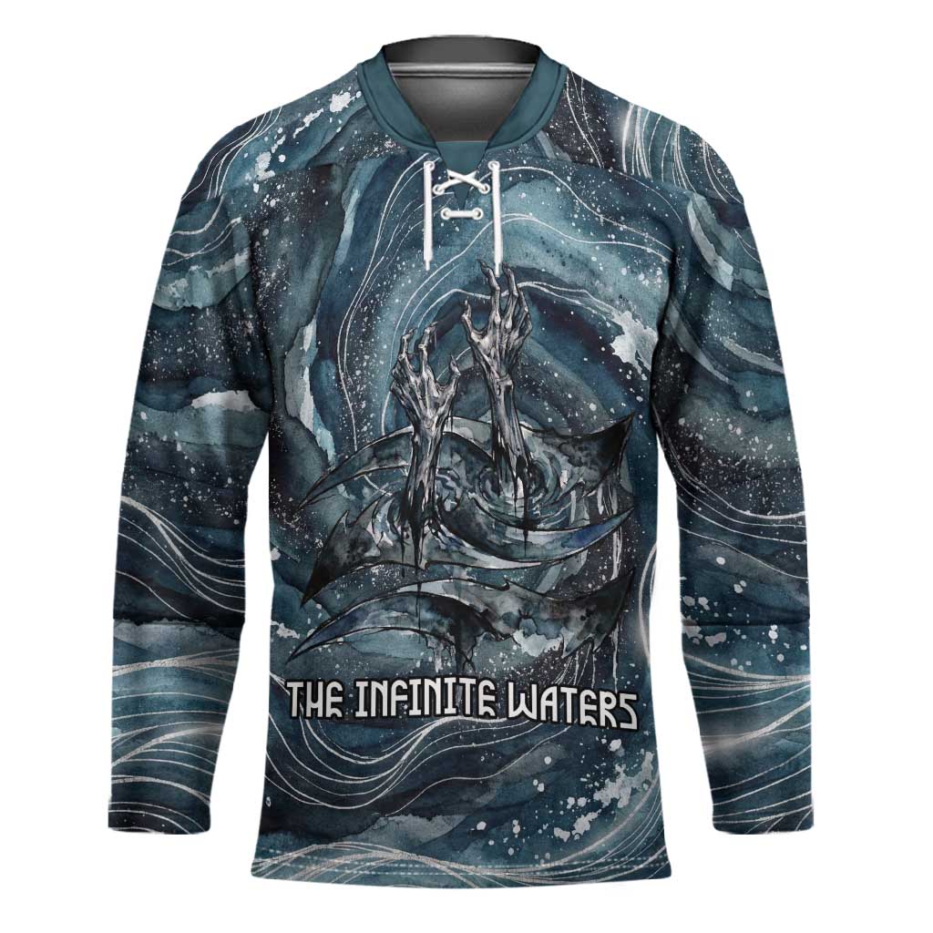 Egypt Nun and Naunet Hockey Jersey Primordial Water Gods Cosmic Ocean Infinite Waves