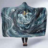 Egypt Nun and Naunet Hooded Blanket Primordial Water Gods Cosmic Ocean Infinite Waves