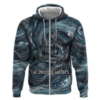 Egypt Nun and Naunet Hoodie Primordial Water Gods Cosmic Ocean Infinite Waves