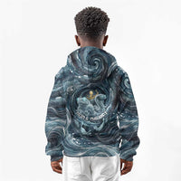 Egypt Nun and Naunet Kid Hoodie Primordial Water Gods Cosmic Ocean Infinite Waves