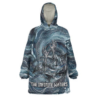 Egypt Nun and Naunet Kid Wearable Blanket Hoodie Primordial Water Gods Cosmic Ocean Infinite Waves