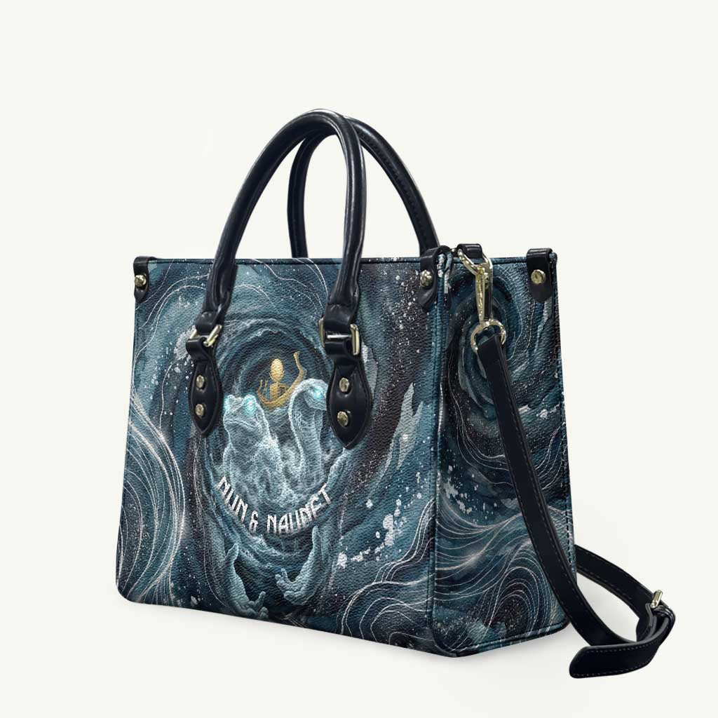 Egypt Nun and Naunet Leather Bag Primordial Water Gods Cosmic Ocean Infinite Waves