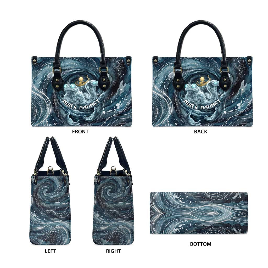 Egypt Nun and Naunet Leather Bag Primordial Water Gods Cosmic Ocean Infinite Waves