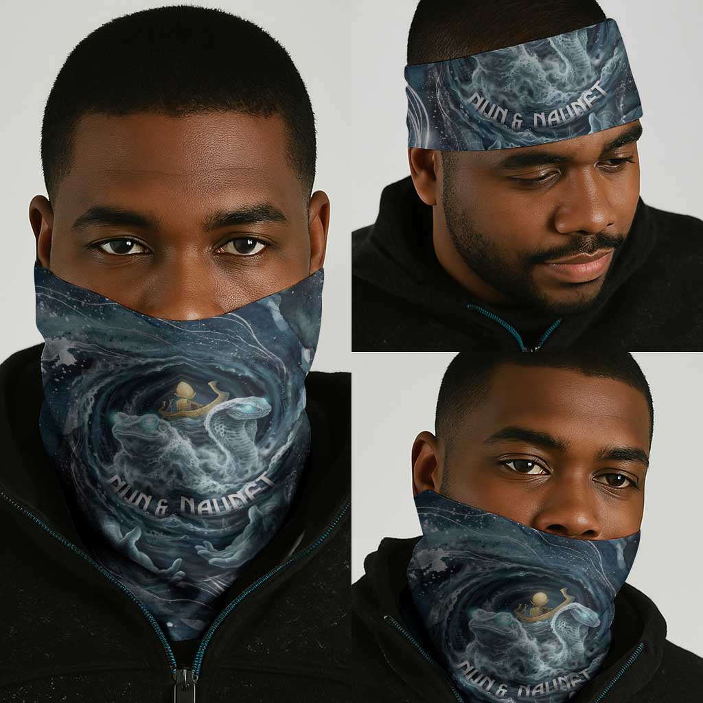 Egypt Nun and Naunet Neck Gaiter Primordial Water Gods Cosmic Ocean Infinite Waves