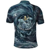Egypt Nun and Naunet Polo Shirt Primordial Water Gods Cosmic Ocean Infinite Waves