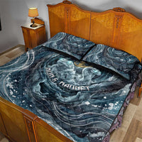 Egypt Nun and Naunet Quilt Bed Set Primordial Water Gods Cosmic Ocean Infinite Waves