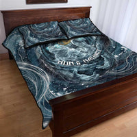Egypt Nun and Naunet Quilt Bed Set Primordial Water Gods Cosmic Ocean Infinite Waves