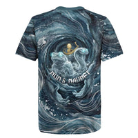 Egypt Nun and Naunet Rugby Jersey Primordial Water Gods Cosmic Ocean Infinite Waves