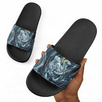 Egypt Nun and Naunet Slide Sandals Primordial Water Gods Cosmic Ocean Infinite Waves