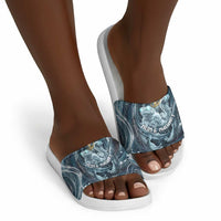 Egypt Nun and Naunet Slide Sandals Primordial Water Gods Cosmic Ocean Infinite Waves