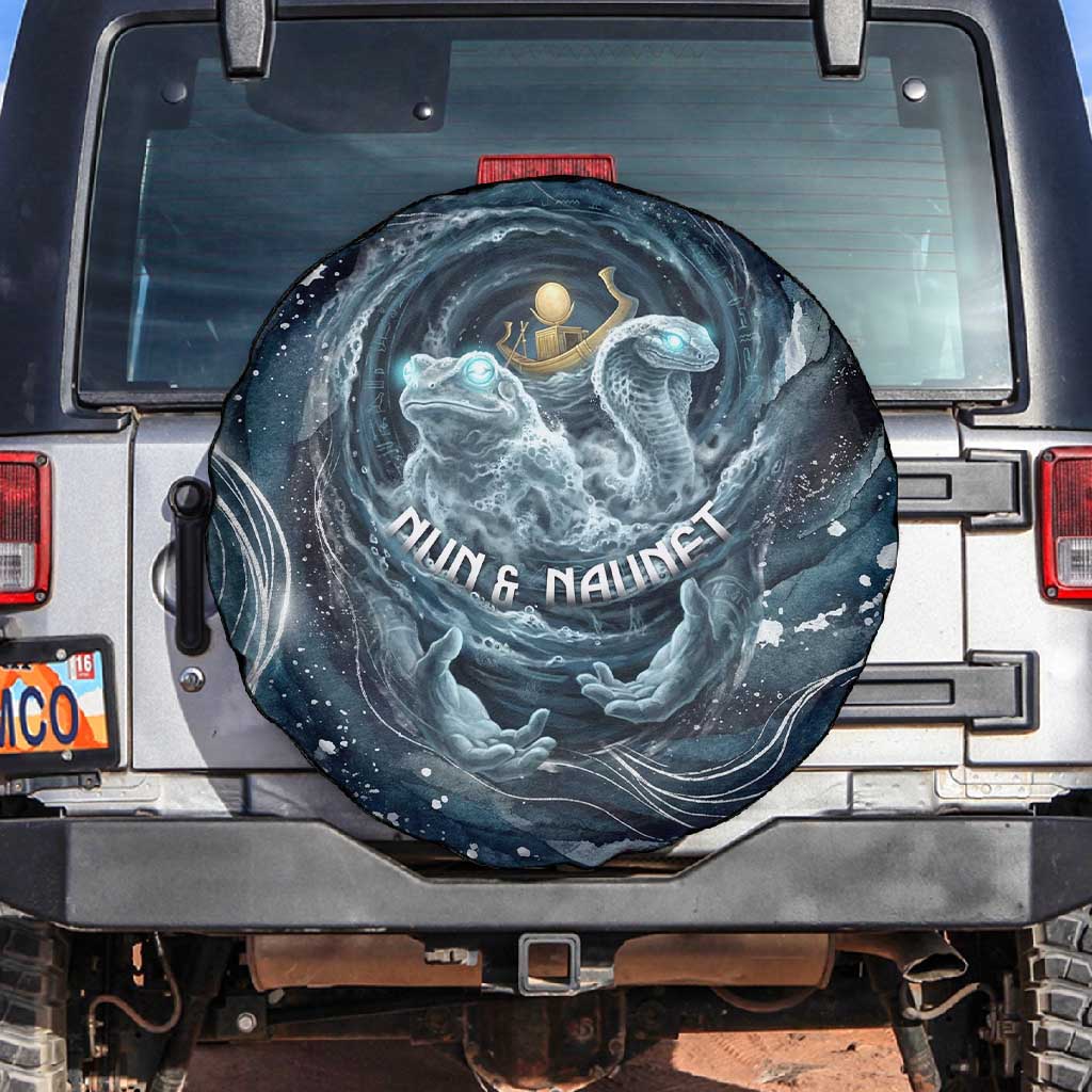 Egypt Nun and Naunet Spare Tire Cover Primordial Water Gods Cosmic Ocean Infinite Waves