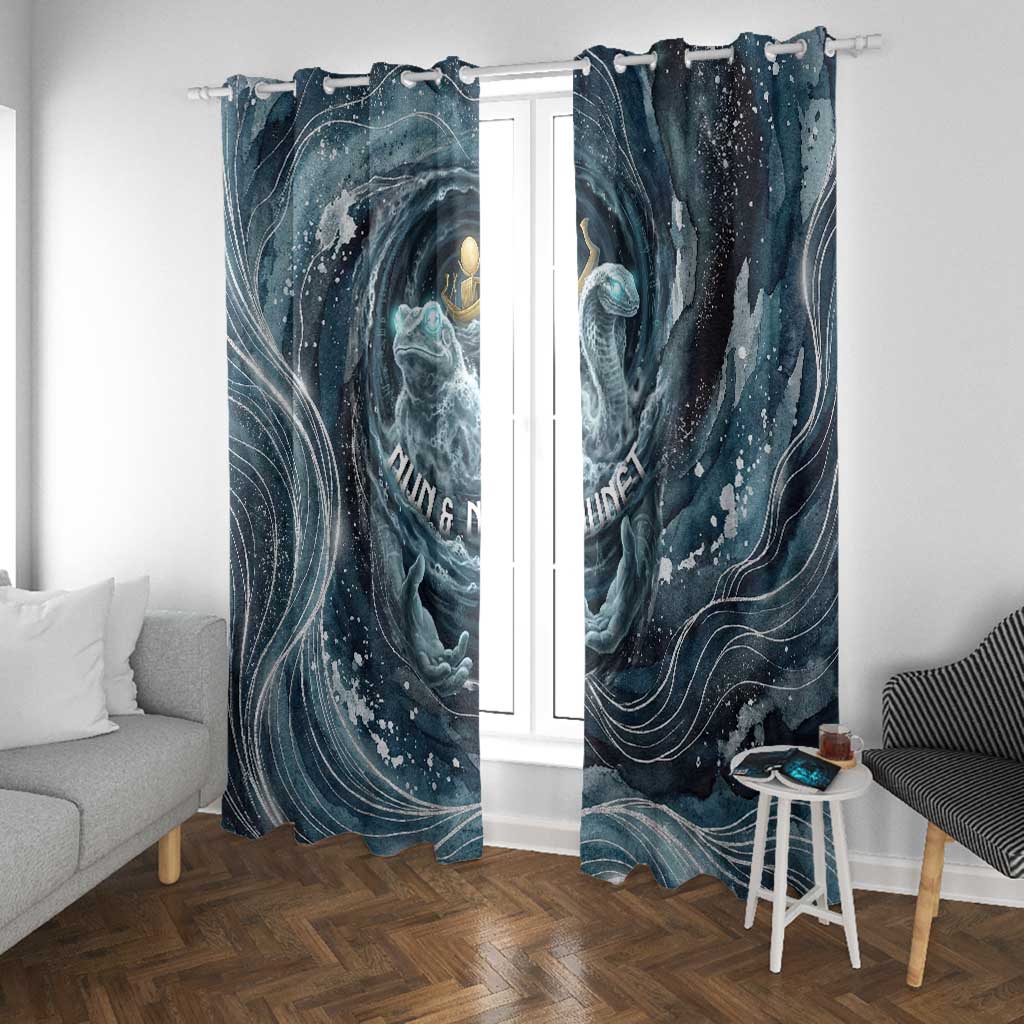 Egypt Nun and Naunet Window Curtain Primordial Water Gods Cosmic Ocean Infinite Waves