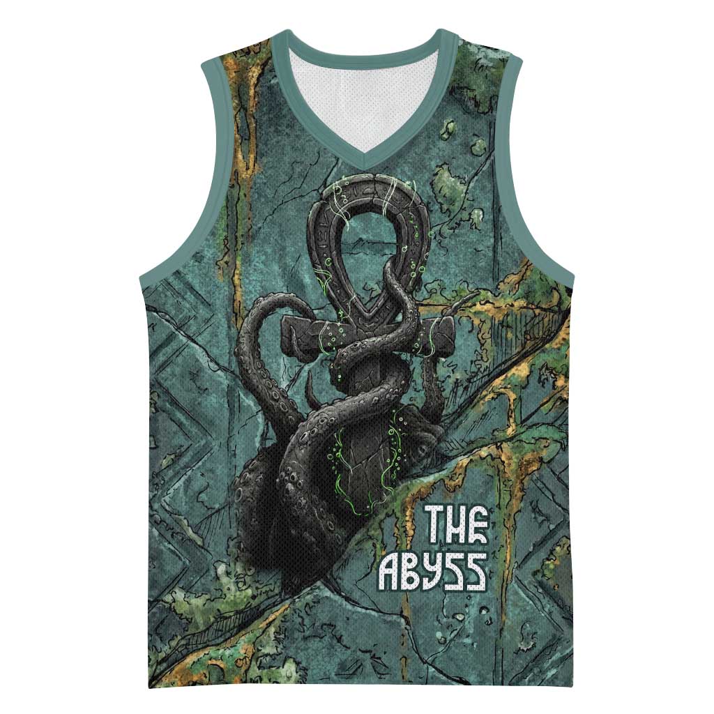 Nun and Naunet Egyptian Basketball Jersey Serpent Abyss Design Primordial Gods of Ancient Waters