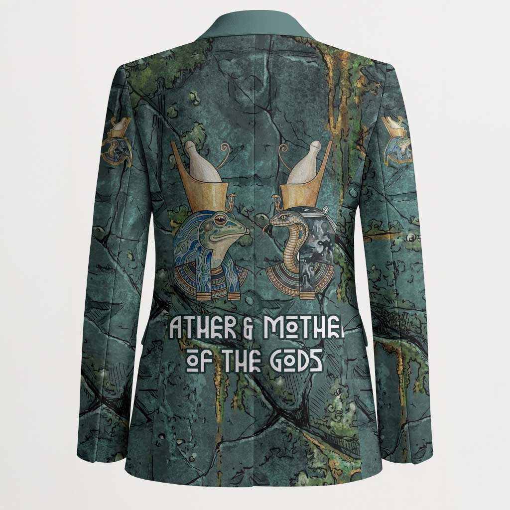 Nun and Naunet Egyptian Blazer Serpent Abyss Design Primordial Gods of Ancient Waters
