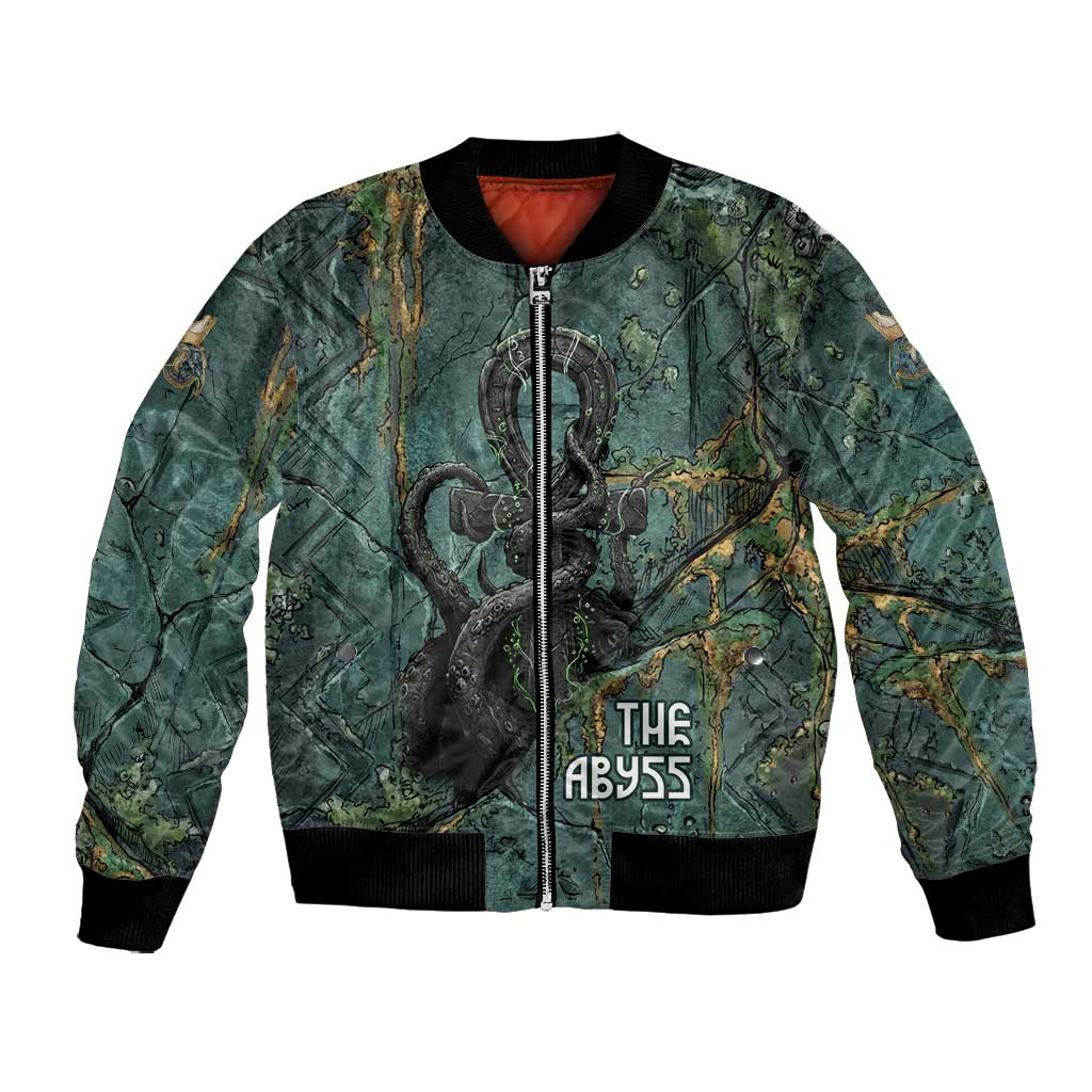 Nun and Naunet Egyptian Bomber Jacket Serpent Abyss Design Primordial Gods of Ancient Waters